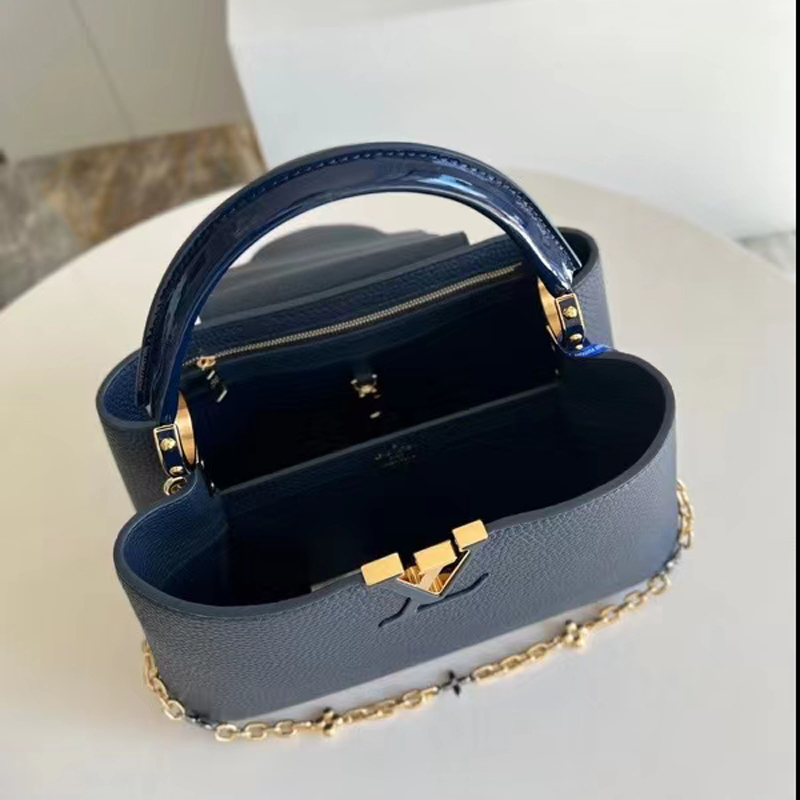 Louis Vuitton CAPUCINES MM  Handbag M59209 Navy Blue